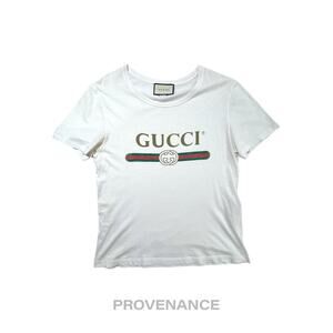 🔴 Gucci GG Signature Web Vintage Logo T-Shirt - White S